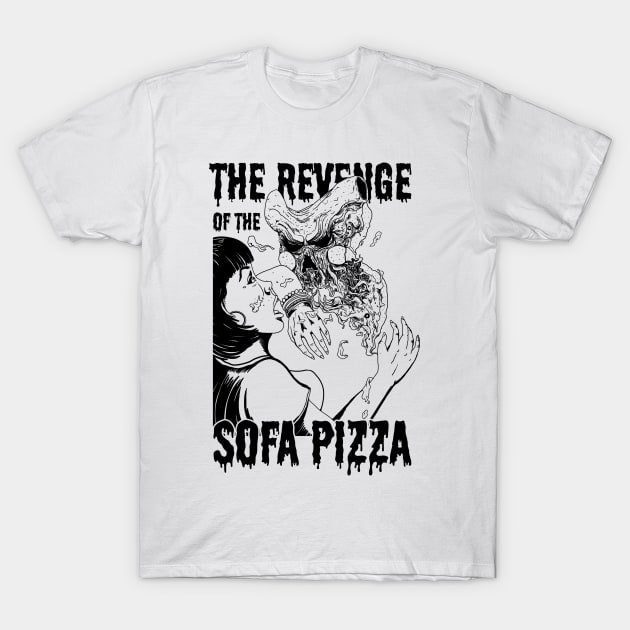 The Revenge of the Sofa Pizza Bnw T-Shirt by popcornpunk